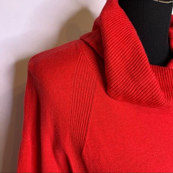 Banana Republic Factory red cowl turtleneck sweater size Small - Picture 4 of 12